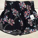 Free People Movement Running Short Medium Floral Deco The Way Home Bikini Lining Black Photo 0