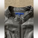 Apt. 9  Women’s Full Zip Faux Leather Moto Gray Jacket Sz 2XL Photo 3