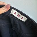 Magic AMO Jeans Baby Black  Raw Hem High Rise Button Fly Size 27 Made in The USA Photo 7