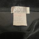 SDI Black Velvet Velour Wide Leg Track Suit Pants Size Large Photo 3