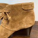 Via Spiga  Women's Suede Brown Wedge Ankle Boots Size 39 Photo 3