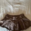 Edikted Brown Pleated Miniskirt Photo 1