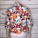 cj banks  Stretch Size X 14W Floral Print Cotton Blend Button Front Jacket Photo 3