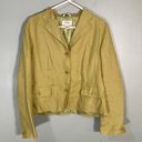 Talbots Vintage  Irish Linen 3 button Blazer lime green size 10 Photo 0