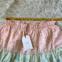 Free The Roses  Womens Multicolor Color Block Eyelet Trim Detail Mini Skirt Small Photo 5