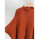 Universal Threads Universal Thread Sweater Women ONE SIZE OSFM Burnt Orange Knit Poncho Pullover Photo 3