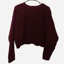 American Eagle  Burgundy Knit Sweater Size Medium Photo 0