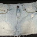 American Eagle size 6 women’s light blue wash denim mini skirt Photo 0