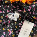 Unique Vintage NWT  Black Ditsy Floral Print Elastic Banded Skort MEDIUM Photo 5