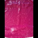 Marciano Guess by  BLING Top Blouse Tank  Silk Chiffon Dark Pink Sequins‎ Small Photo 1