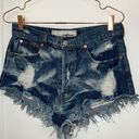 The Laundry Room  California distressed high rise very short jean shorts Size 27 Photo 0