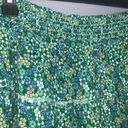 Max Studio  Green Floral Peasant Tiered Elastic Waist Mini Full Casual Skirt Lg Photo 2