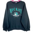 Vintage Disney Mickey Classic Crewneck Pullover Sz XXL Neon Black Photo 0