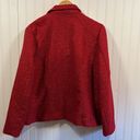 Christopher & Banks  ruby red sparkly zip up blazer jacket Photo 4