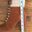 Gianni Bini Suede Lug Sole Platform Hiking Bootie Lace Up Brown Size 6 New Photo 9