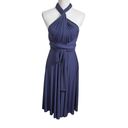 infinity Dessy Group Convertible Wrap Tie Surplice Jersey  Dress Size Small Photo 7