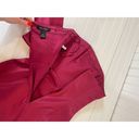 White House | Black Market  Burgundy Satin Bow Side Mini Strapless Dress Size 4 Photo 4