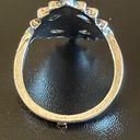 Onyx Vintage black  S925 silver plated ring size 7 Photo 4
