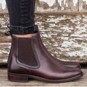 Krass&co NEW Thursday Boot . Duchess Leather Chelsea Flat Slip On Ankle Boot Brown US 9 Photo 0