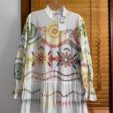 ZARA NWT  White Embroidered Long Sleeve Maxi Dress XS Photo 2