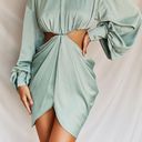 House Of CB 'Ileana' Pistachio Draped Cut Out Dress. Size small. Photo 1