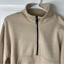 Pretty Little Thing Sand Oversized Zip Front Sweatshirt size small. Photo 3