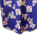 Boohoo Blue Cherry Blossom Floral Print Cutout Round Hem Mini Dress Photo 4