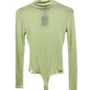 n:philanthropy  Brooke Turtleneck Bodysuit in Chartreuse Evening Blue size S NWT Photo 1