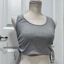 Live to be spoiled Grey tank crop/ scrunch top size M Photo 1