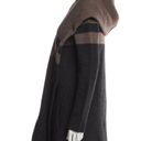 Vince  colorblock wool/cashmere blend drape-front hooded sweater coat Photo 8