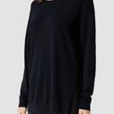 All Saints Kimba Jumper Pullover Sweater Navy Blue Silk Cotton Small Side Slits Photo 1