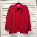 Coldwater Creek Red Knit Cardigan PM Petite Medium Photo 1