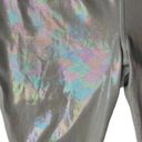 Zelos  Leggings Silver Iridescent Camo Holograph Print Large NWOT Photo 2