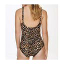 DKNY  Ruffle Animal Print Underwire Tummy-Control One-Piece Swimsuit 10 NWT Photo 1