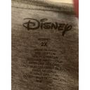 Disney  Womens SS T-Shirt Minnie Mouse Floral Gray Sz 2X PolyCotton Jersey Knit Photo 3