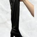 SheIn Black Over the Knee Boots with Back Zipper and Chunky Heel Photo 1