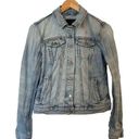 Banana Republic  Women's Small Blue Distressed Denim Basic Jean Jacket Photo 0