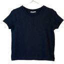 ZARA  Trafaluc Fall Winter Collection Black Fitted Crop S/S Shirt Blouse Small Photo 0