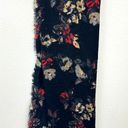 A New Day  Women's Floral Raw Edge Fashion Scarf Black One Size Photo 0