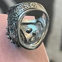 Nordstrom Stamped Topaz Etched Warrior Shield Ring Size 6 Photo 5