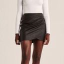 Abercrombie & Fitch  Vegan Leather Mini Skirt Black Size XSmall Photo 0