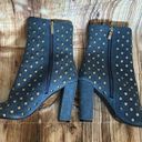 Jessica Simpson Elara Denim Open Toed Studded Booties Photo 1