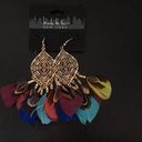 Nicole Miller  Lattice and Multi Color Feathers Ear Photo 0