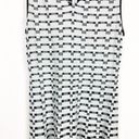 St. John  Collection Mint Black Textural Grid Knit Fit Flare Sleeveless Dress 8 Photo 8