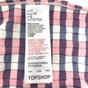 Topshop  Women's Size US 8 Plaid Bikini Bottom Pink White NWOT Photo 4