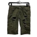 Bermuda Sws X London Shorts Women Size 1 27  Low Rise Green Denim Jean BKJ-C Photo 0