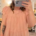 Pink Lily Top with flutter Sleeve Photo 2