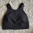 Lululemon  Wunder Train Longline Bra Medium Support in Black Size 6 Photo 4