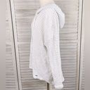 Roxy  Lightweight Knit Pullover Hoodie White w Black Stripes-XL Photo 2