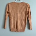 Brooks Brothers  Women’s Orange Silk Cashmere Cable Knit Sweater Medium Photo 4
